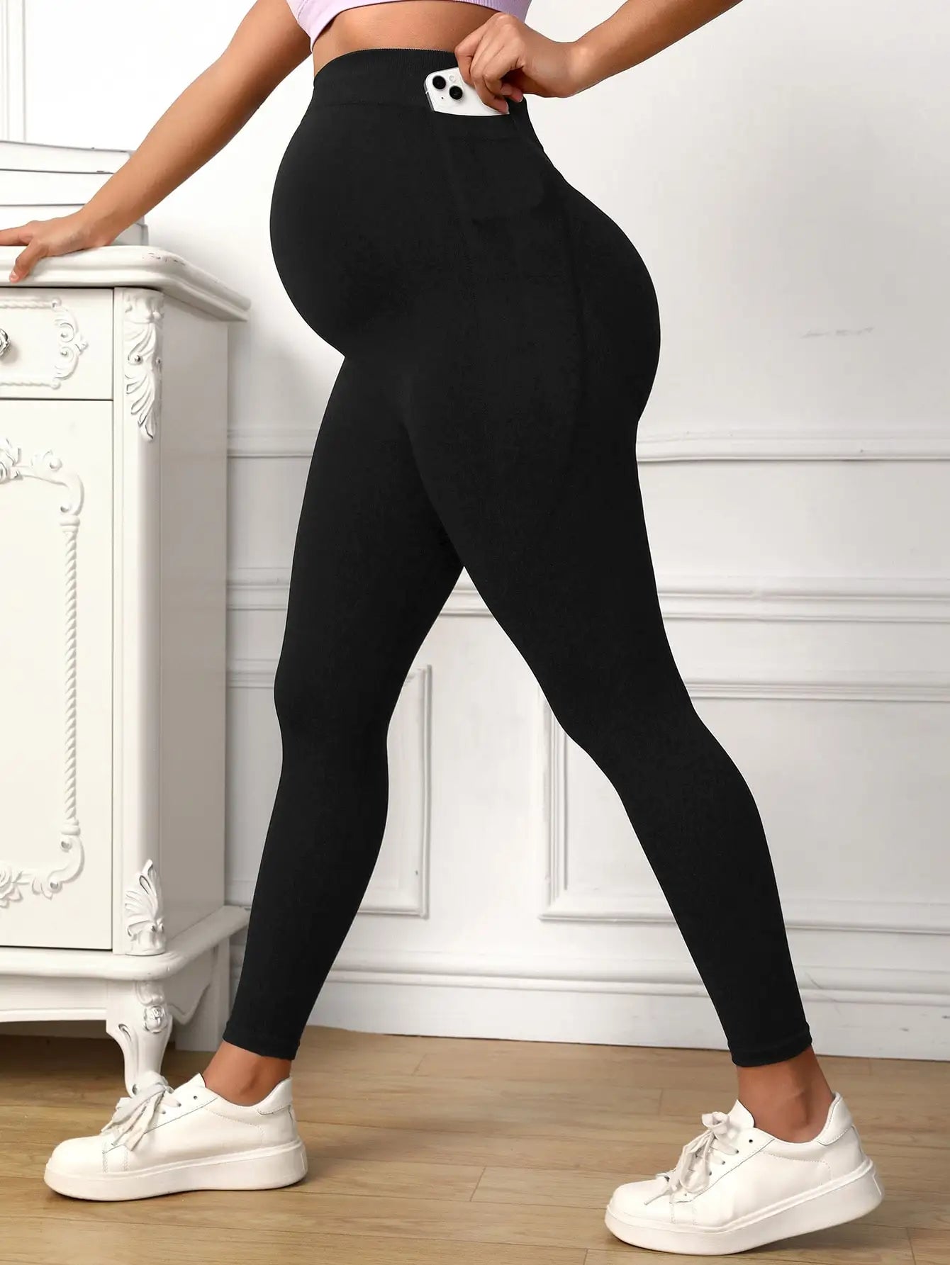 Women's Maternity Workout Leggings Over