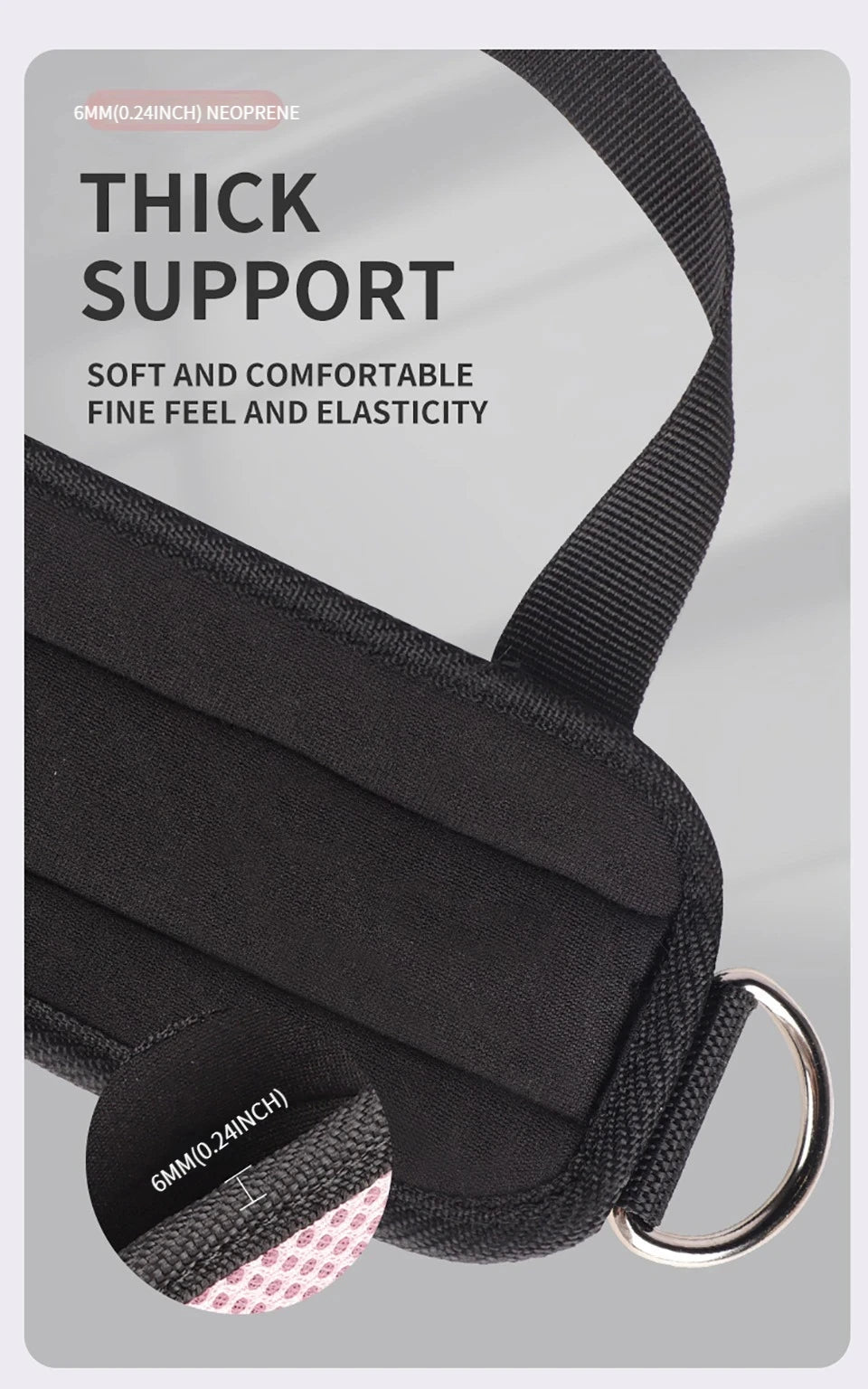 1Pcs Fitness Ankle Straps for Cable Machines Padded Ankle Cuffs