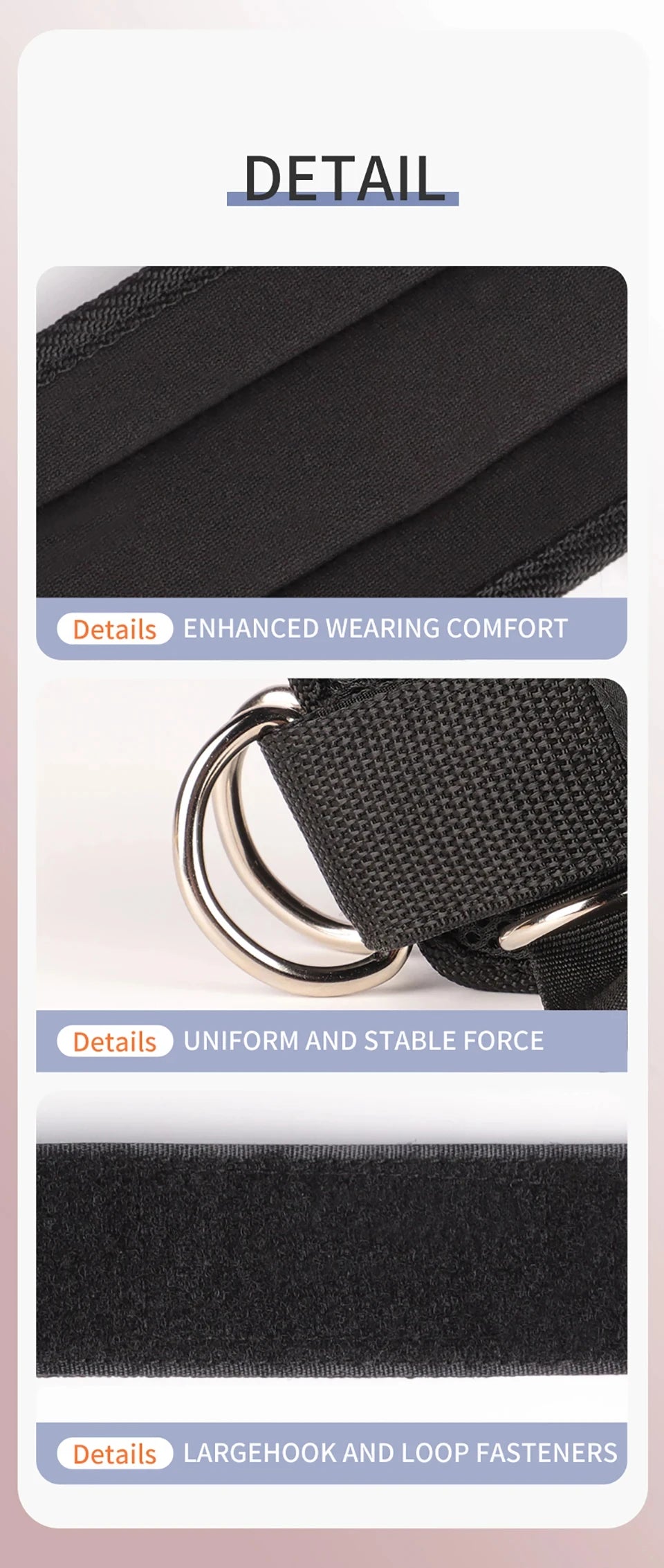 1Pcs Fitness Ankle Straps for Cable Machines Padded Ankle Cuffs