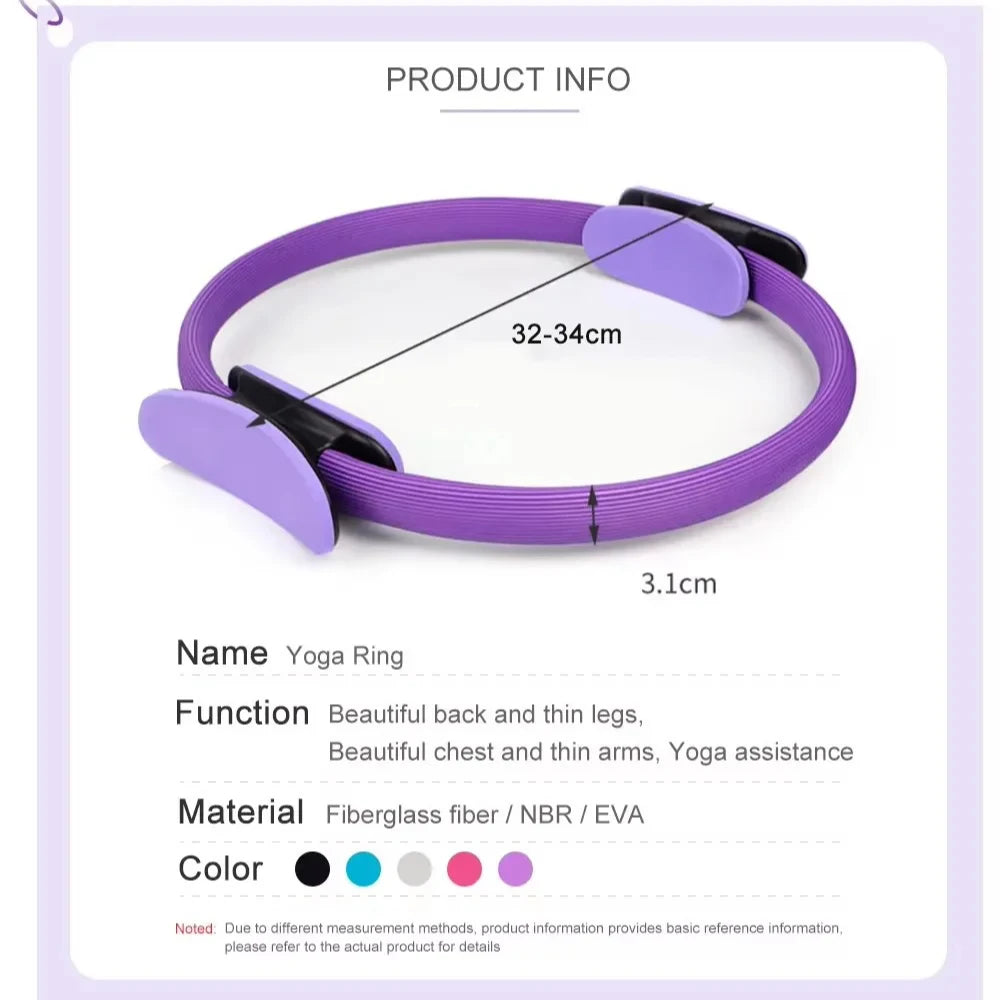 1Pcs Yoga Pilates Ring Non-slip Sports Resistance