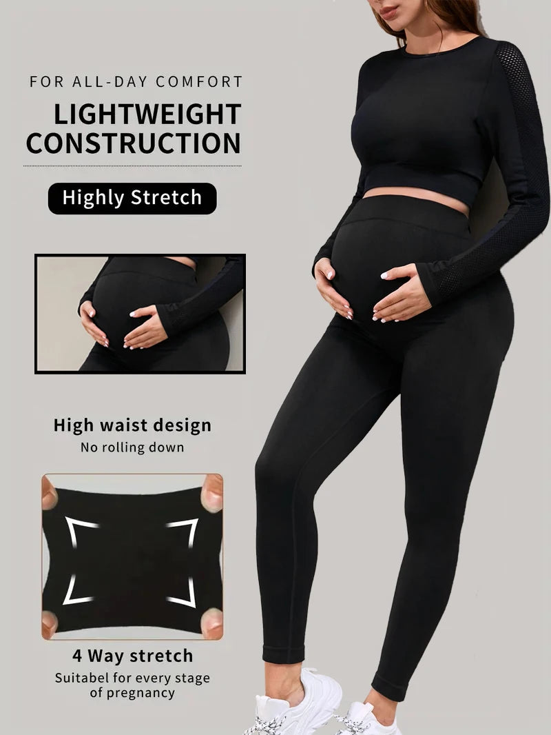 Women's Maternity Workout Leggings Over