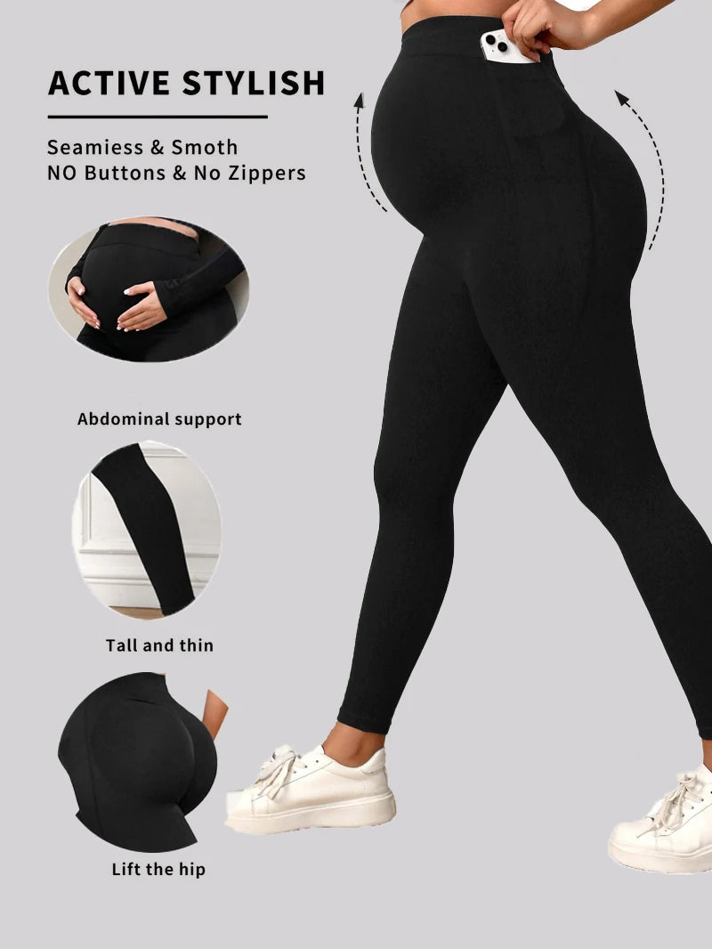 Women's Maternity Workout Leggings Over