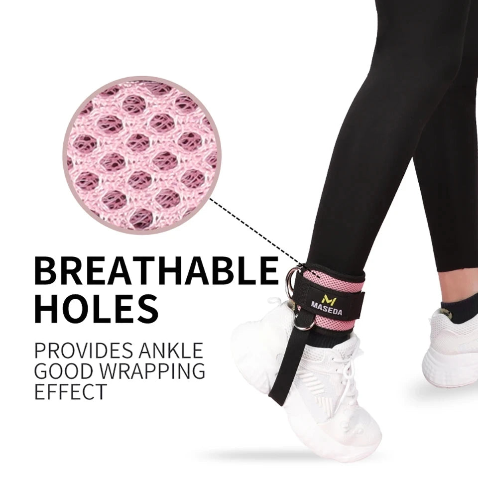 1Pcs Fitness Ankle Straps for Cable Machines Padded Ankle Cuffs