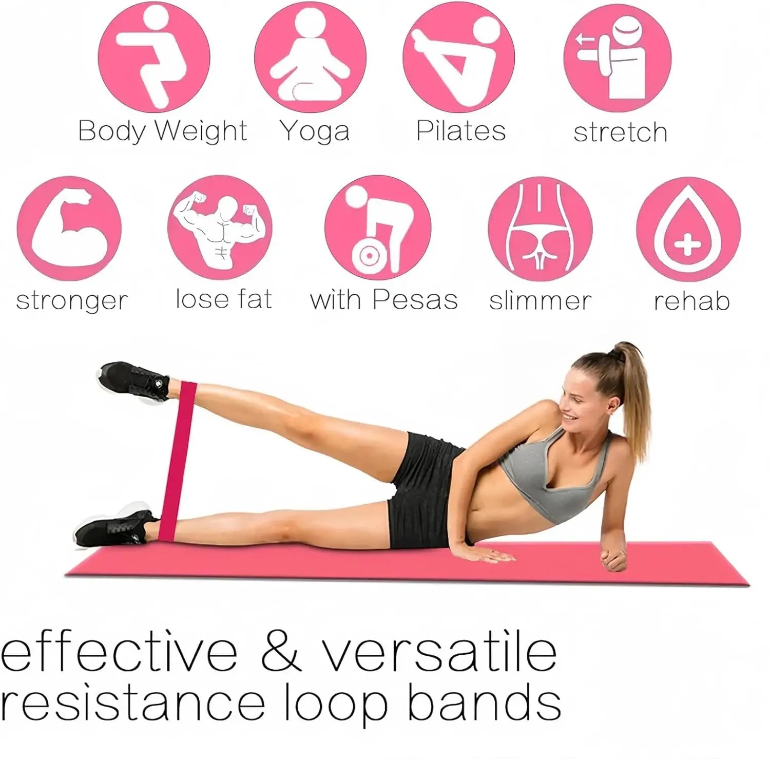 Resistance Bands TPE Exercice Loop 5 Levels Stretch Bands