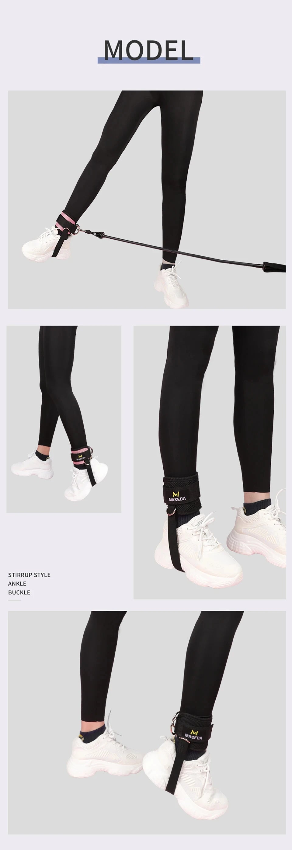 1Pcs Fitness Ankle Straps for Cable Machines Padded Ankle Cuffs