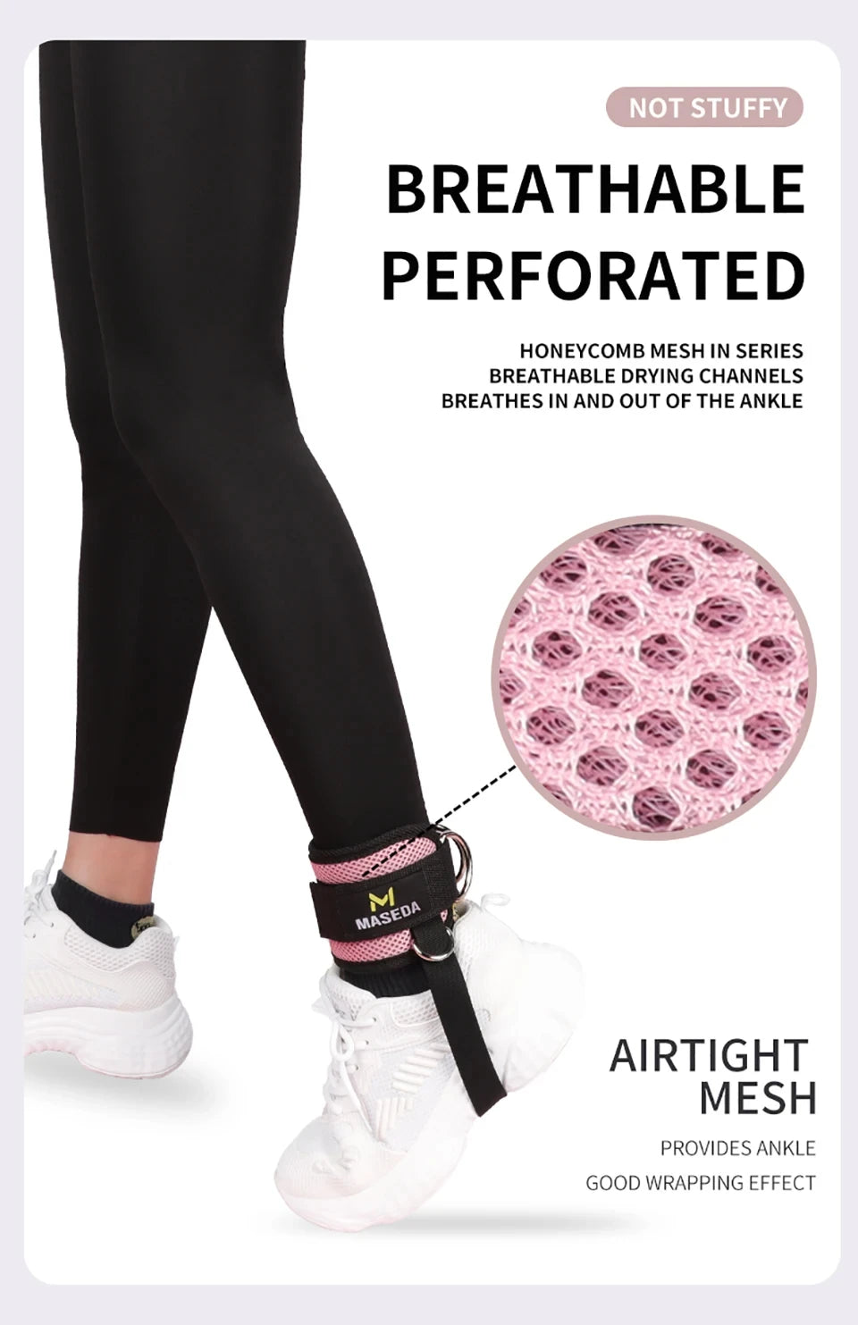 1Pcs Fitness Ankle Straps for Cable Machines Padded Ankle Cuffs